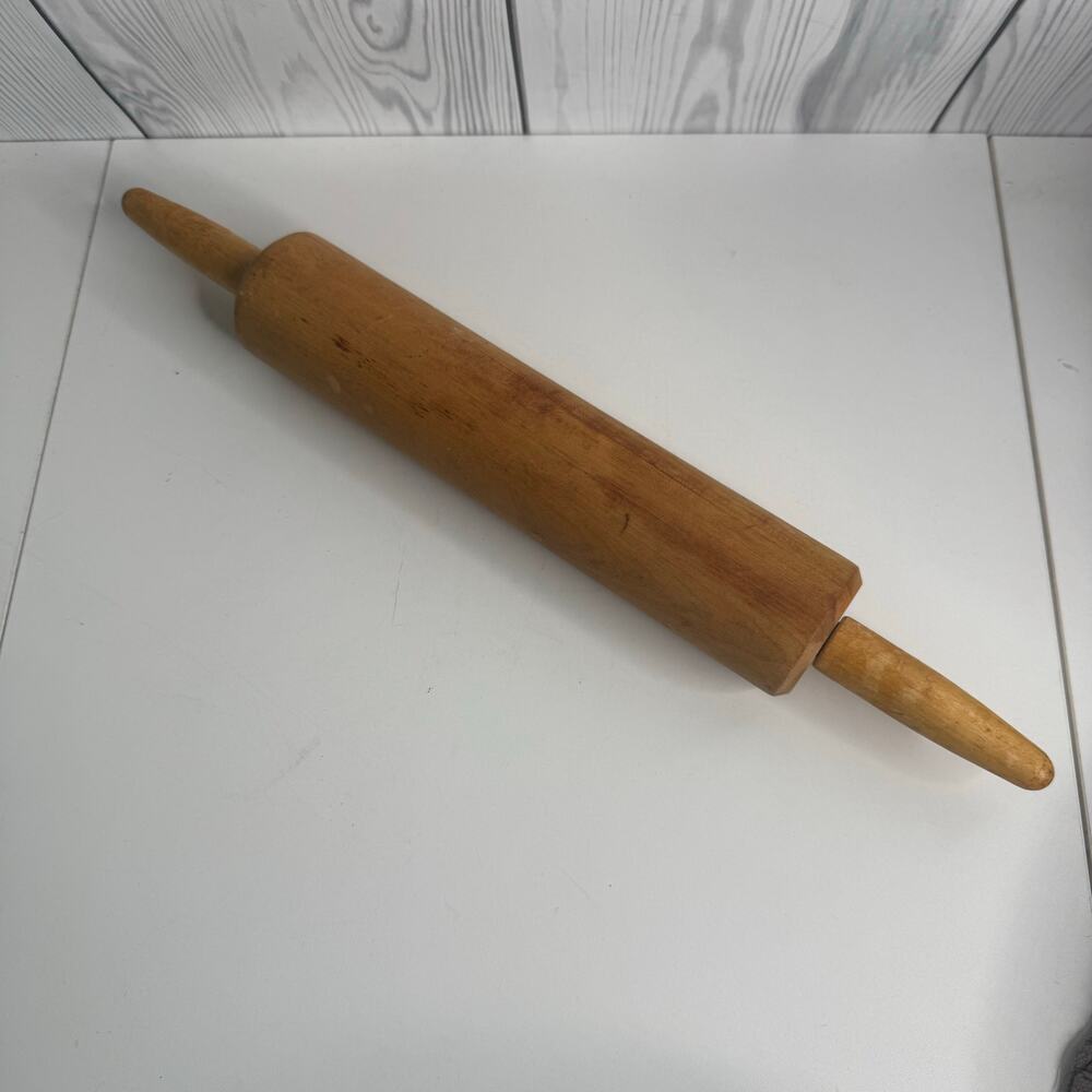 Vintage Wooden Rolling Pin Farmhouse Baking Kitchen Decor Primitive